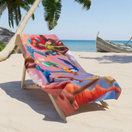 Discover New Road Runner and Coyote Beach Towel