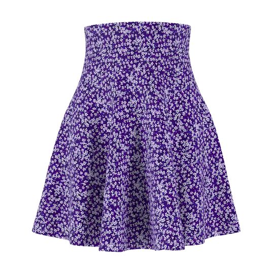 Discover Deep Purple Floral Women's Skater Skirt