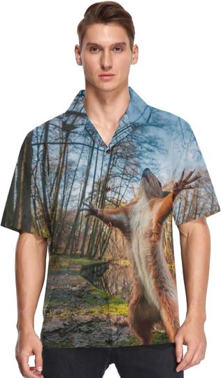 Discover Squirrel Forest 3D Print Hawaiian Shirt