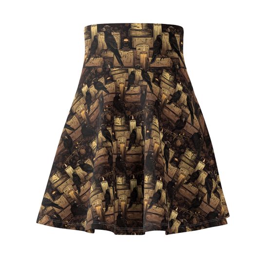 Discover Edgar Allan Poe Skirt | Dark Academia | Skater Skirt