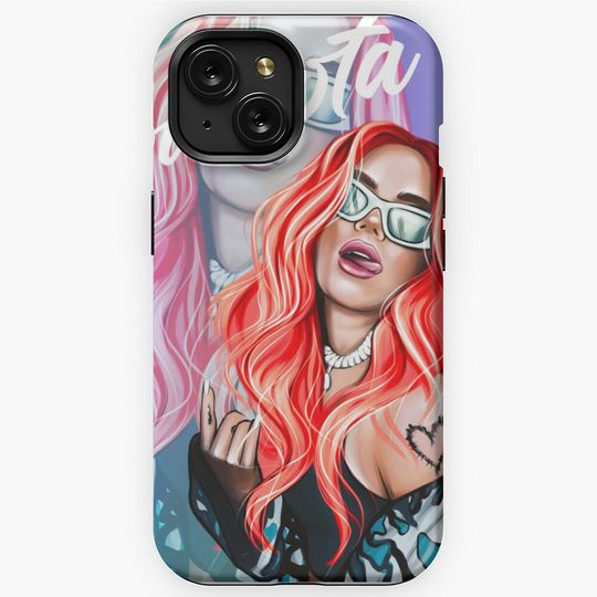 Discover Karol G with Red Hair with Bichota Word iPhone Case