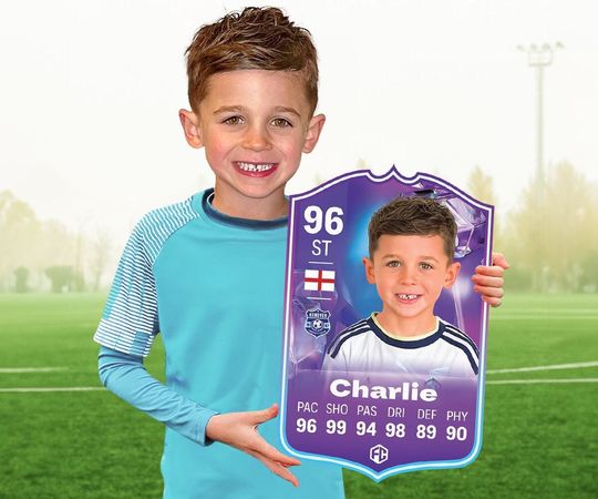 Discover Personalised Acrylic Football Card Sign, Football Card Gift