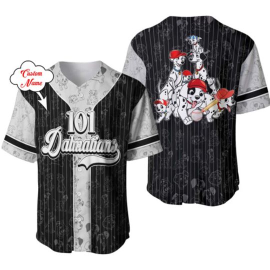 Discover Personalized Love Dalmatian Dogs Baseball Jersey