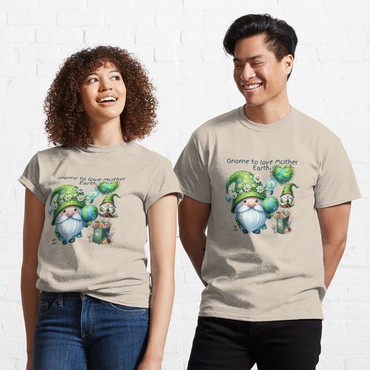 Discover Gnome to love Mother Earth T-Shirt