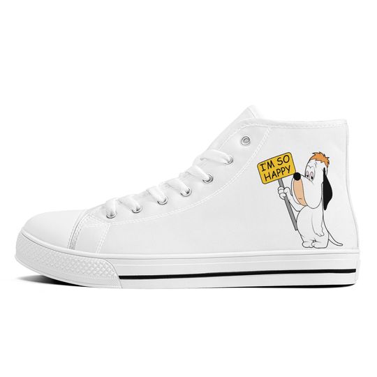 Discover High Top Canvas Shoes Droopy Cartoon I Am So Happy Dog