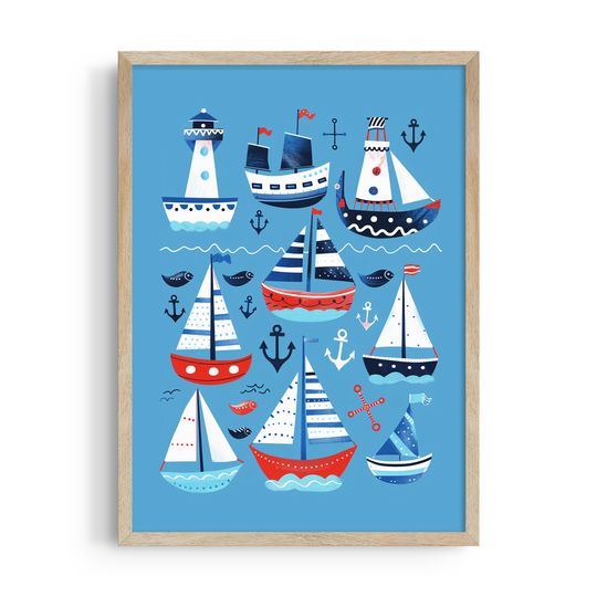 Discover Children's poster "Ships and anchors"
