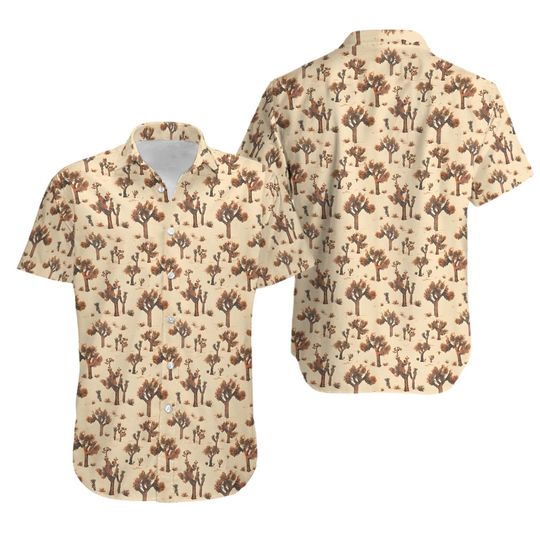 Discover Joshua Tree Desert Yucca Pattern Pocket Hawaiian Shirt