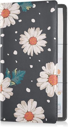 Discover Vintage Floral Flower Car Registration and Insurance Holder, Car ID Holder