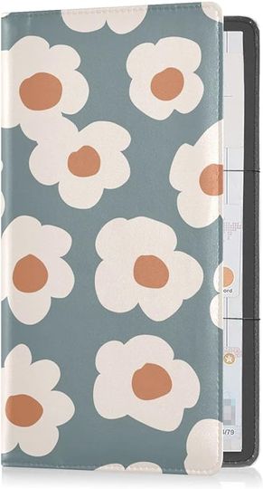 Discover Vintage Floral Flower Car Registration and Insurance Holder, Car ID Holder