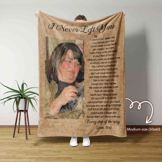 Discover Custom Photo Remembrance Blanket - I Never Left You