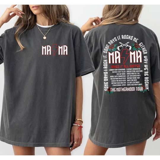 Discover Mama Rock Tour Shirt, The Motherhood Tour Shirt, Funny Mom Shirt, Mothers Day Gift