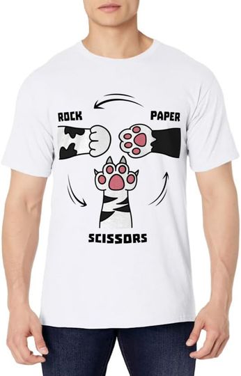 Discover Rock Paper Scissors Cat Paws T-Shirt