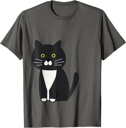Discover Funny Chubby Tuxedo Cat T-Shirt