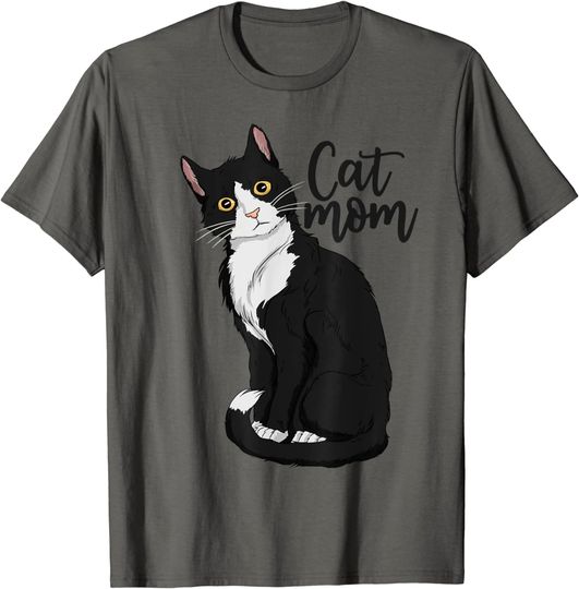 Discover Tuxedo Cat Mom Cat Lover T-Shirt