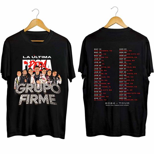 Discover Grupo Firme - La Ultima Peda 2024 Tour Shirt, Grupo Firme Band Fan Shirt