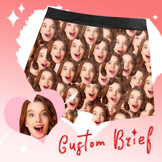 Discover Custom Boxers with Face, Personalized Photo Underwear, Funny Boxers for Dad