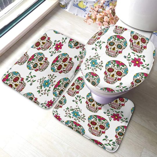 Discover Floral Skeleton Leaf Flower Toilet Seat Set