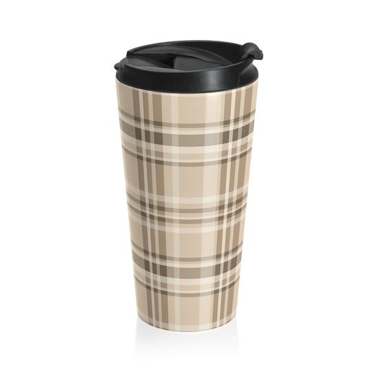 Discover Fall Plaid Travel Mug, Autumn Travel Mug