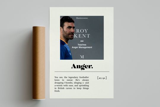 Discover Roy Kent Anger Poster | Minimalist TV Show Poster