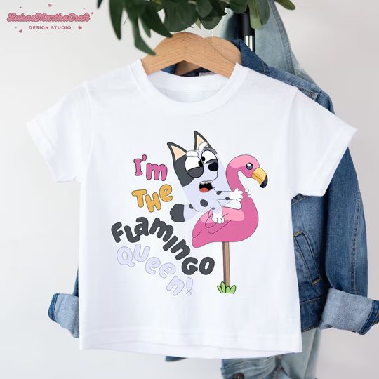 Discover I'm The Flamingo Queen TShirt, Blue Dog TShirt