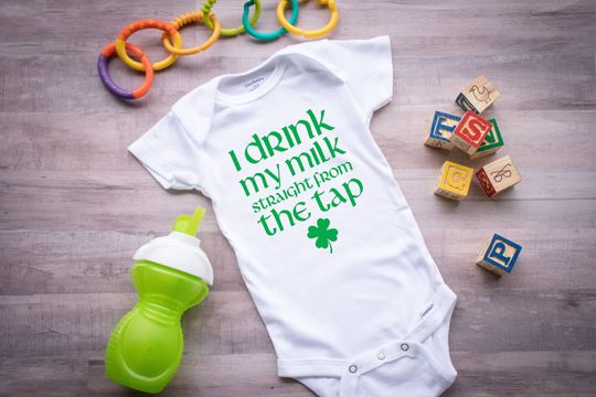 Discover St. Patrick's Day Baby Onesie, Baby's 1st St Patrick Day