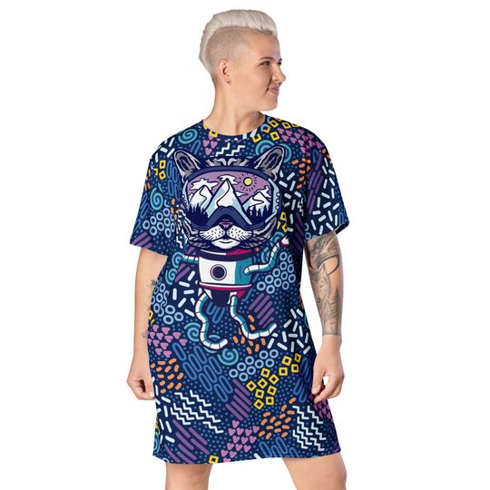 Discover Space cat shirt Graphic t shirt dress