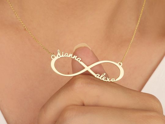 Discover Infinity Name Necklace Custom Jewelry Infinity Necklaces, Best Mother's Day Gift