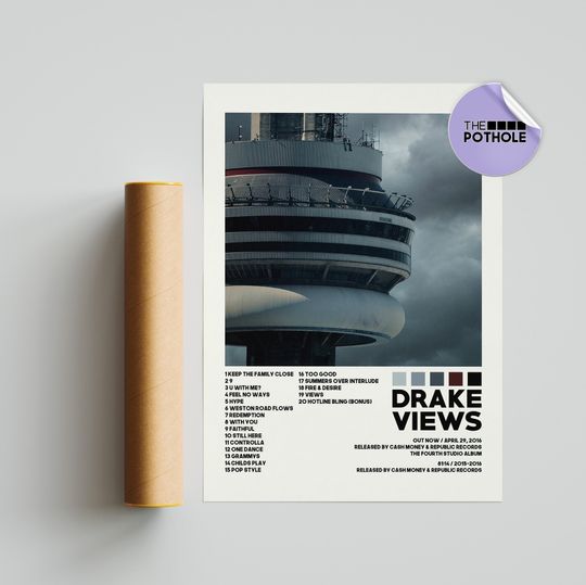 Discover Drake Posters / Views Poster, Album Cover Poster Poster Print Wall Art