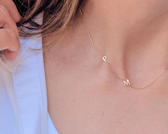 Discover Letter Name Necklace, Initial Necklace, Gifts for Mom