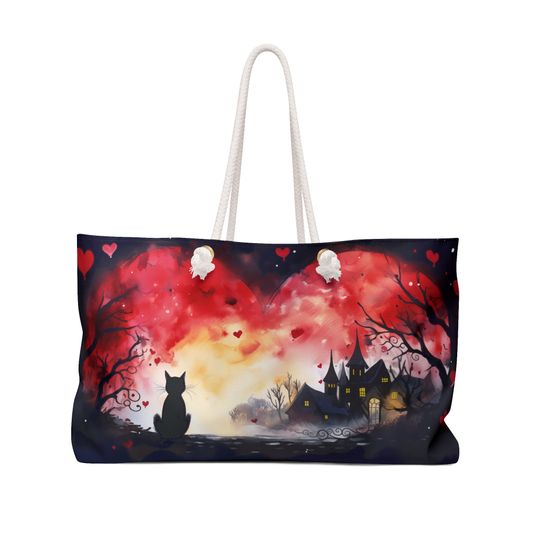 Discover Magical Village Black Cat Weekender Bag