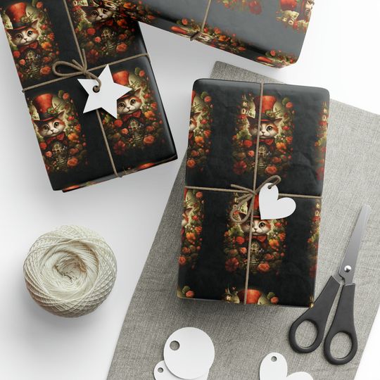 Discover Elegant Cat In A House Wrapping Paper