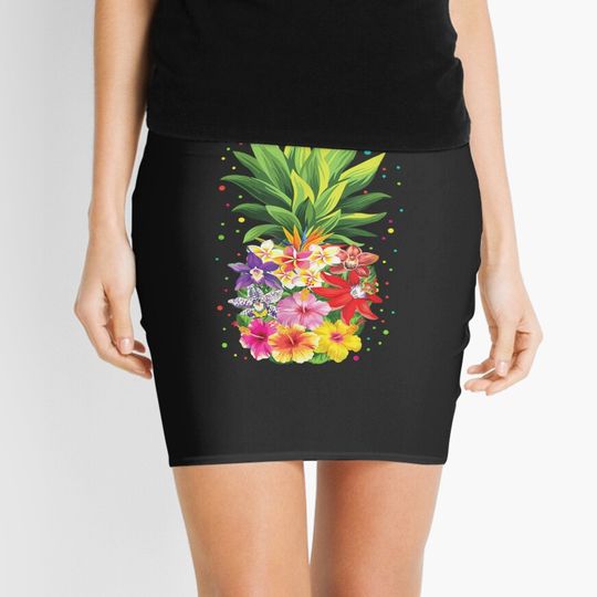 Discover Aloha Hawaii Vintage Hawaiian Floral Women's Mini Skirt