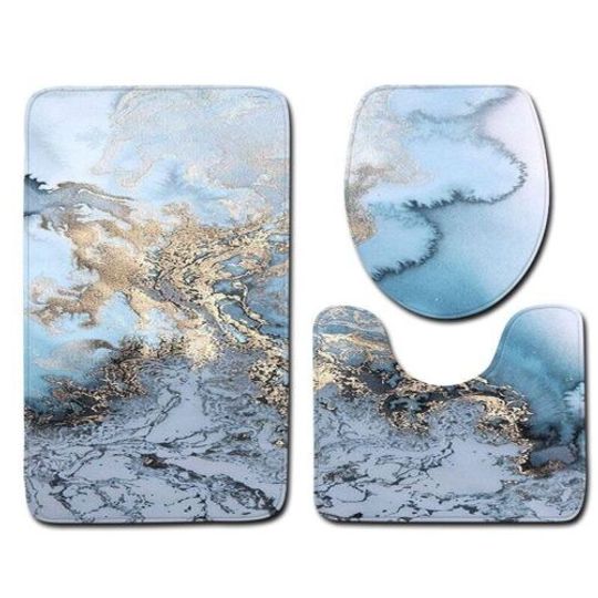 Discover Marble Pattern Toilet Seat Set
