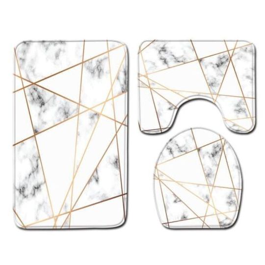 Discover Marble Pattern Toilet Seat Set