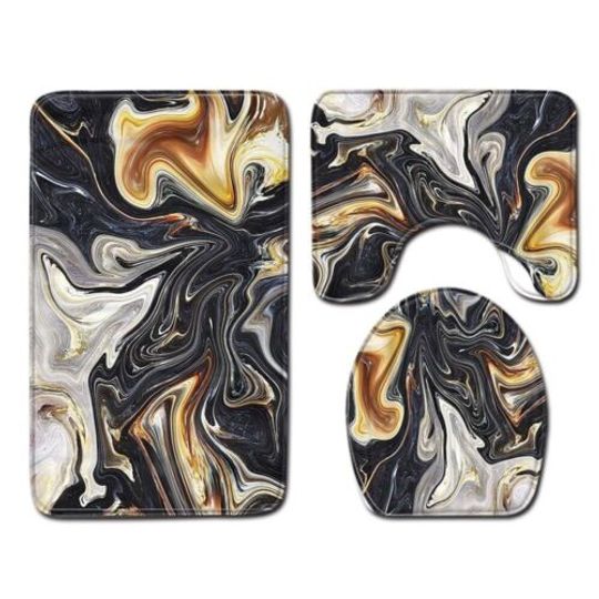 Discover Marble Pattern Toilet Seat Set