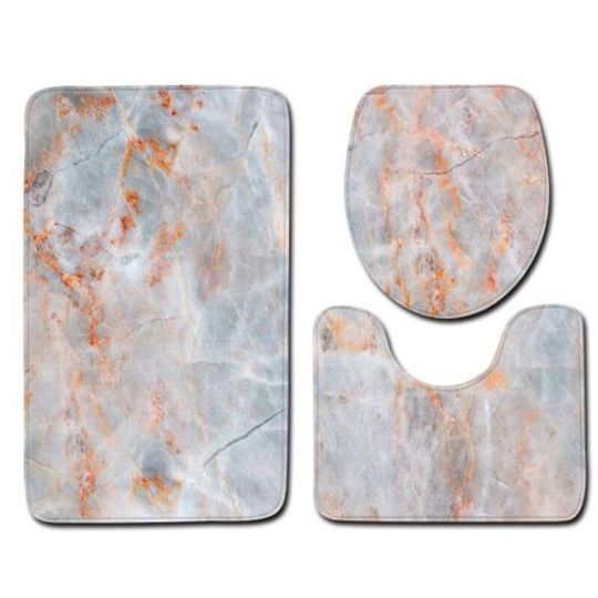 Discover Marble Pattern Toilet Seat Set