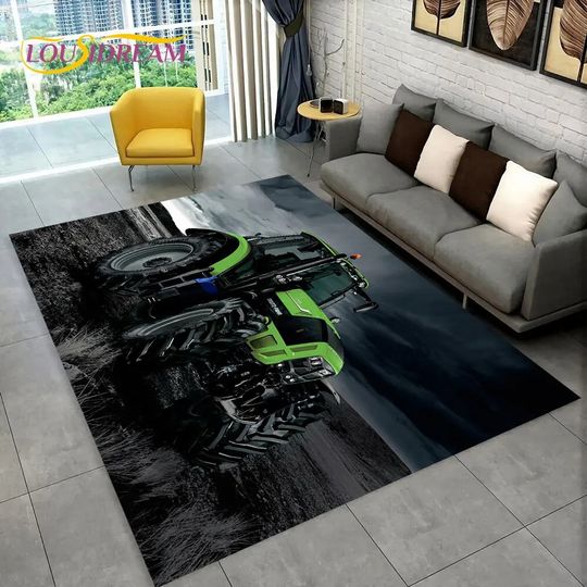 Discover Truck Area Rug - Car Tractor Series Design, Modern Carpet