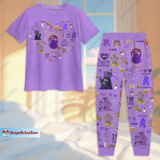 Discover Grimace Shake Pajamas Set Collection