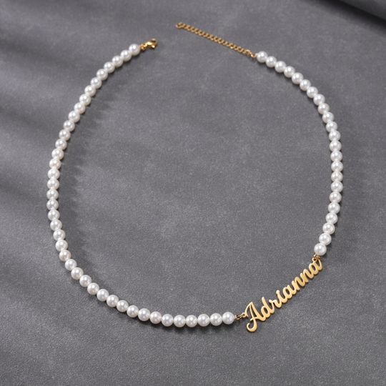 Discover Custom Pearl Personalized Name Necklaces For Women
