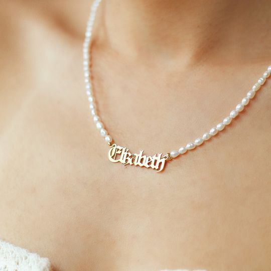 Discover Personalized Trendy Custom Pearl Name Necklace