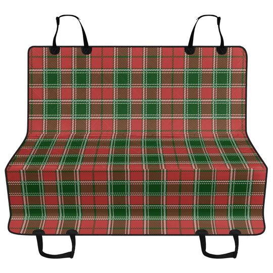 Discover Checkered Plaid Tartan Car Pet Seat Cover Christmas Winter Holiday Dog Hammock
