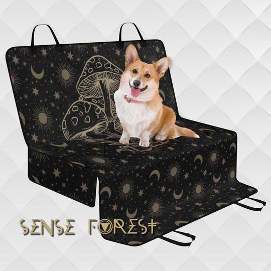 Discover Witchy Celestial mushroom Car Back Seat Pet Mats