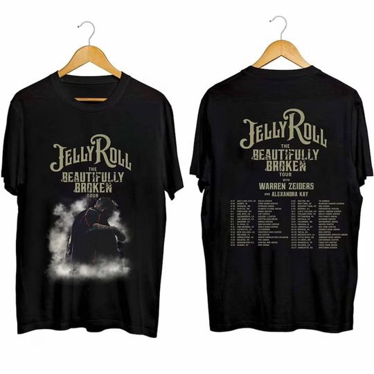 Discover Jelly Roll The Beautifully Broken Tour 2024 Shirt, Jelly Roll 2024 Concert Shirt