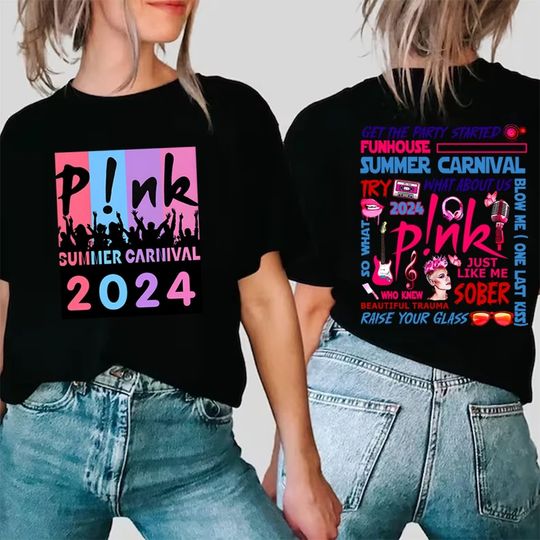 Discover Summer Carnival 2024 P!nk Y2K Clothing Music Festival Shirt