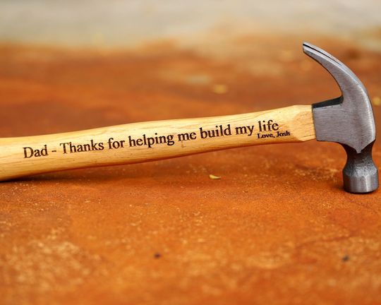 Discover Engraved Personalized Wood Handle Hammer For Dads