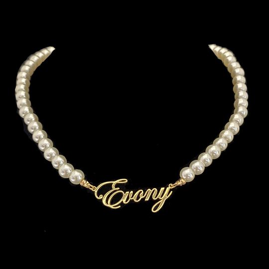 Discover Custom Pearl Name Necklace and Choker