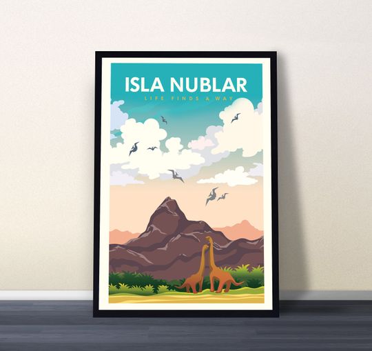 Discover Isla Nublar Poster, Isla Nublar Print, Minimalist Movie, Minimalist Movie Poster