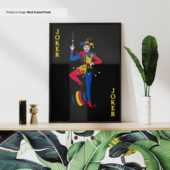 Discover Joker - Playing Card Wall Art, Joker Poster