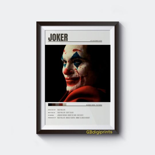 Discover JOKER Movie Poster  - Gift Idea - Minimalist Movie Poster