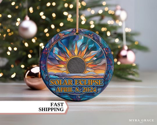 Discover Solar Eclipse 2024 Ornament Souvenir